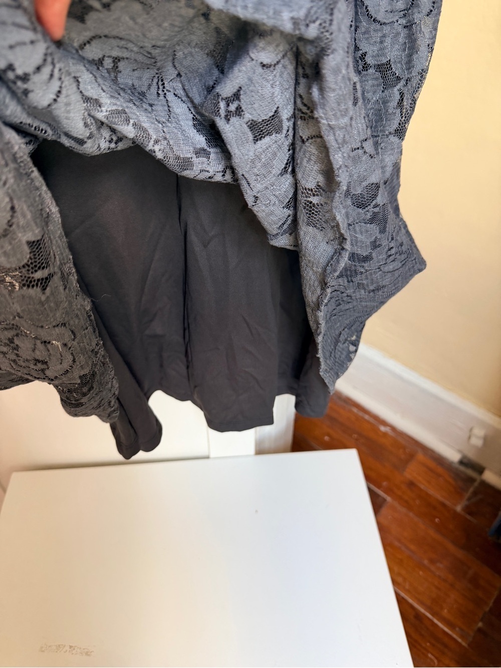 Altar’d State Gray Floral Lace Fit & Flare Dress Small - Picture 5 of 8